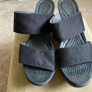 Crocs platform sandals